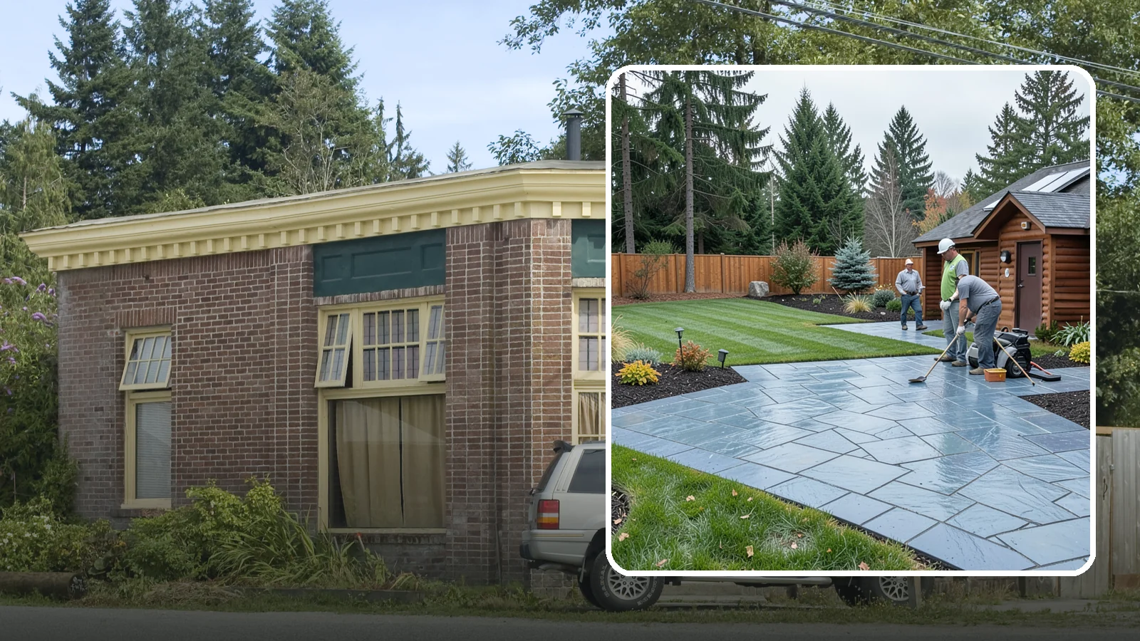 Bluestone Installation in Hamilton, Skagit County, WA - Dense blue-gray sandstone pavers with a refined thermal or natural-cleft finish, perfect for elegant Northwest patios and...