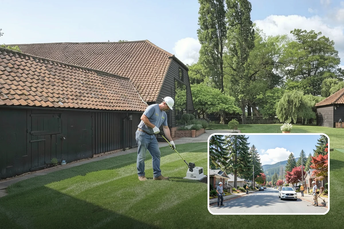 Bluestone Installation in Hunts Point, King County, WA - Sophisticated blue-gray color that complements evergreens