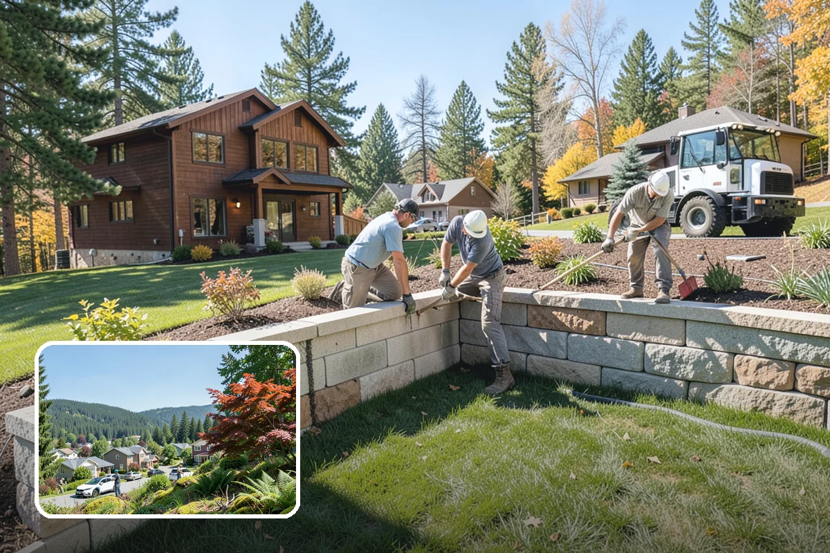 Bluestone Installation in Index, Snohomish County, WA - Sophisticated blue-gray color that complements evergreens
