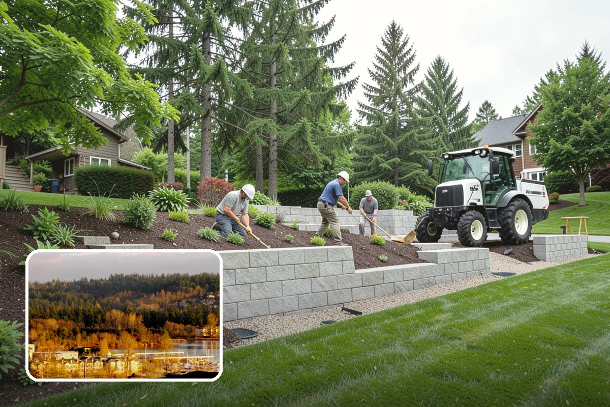 Bluestone Installation in Kenmore, King County, WA - Sophisticated blue-gray color that complements evergreens