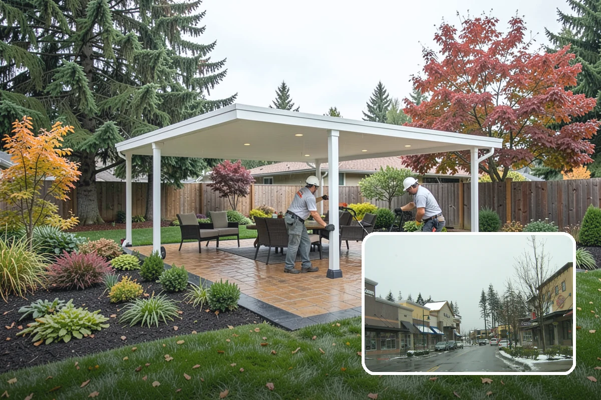 Bluestone Installation in Mill Creek, Snohomish County, WA - Sophisticated blue-gray color that complements evergreens