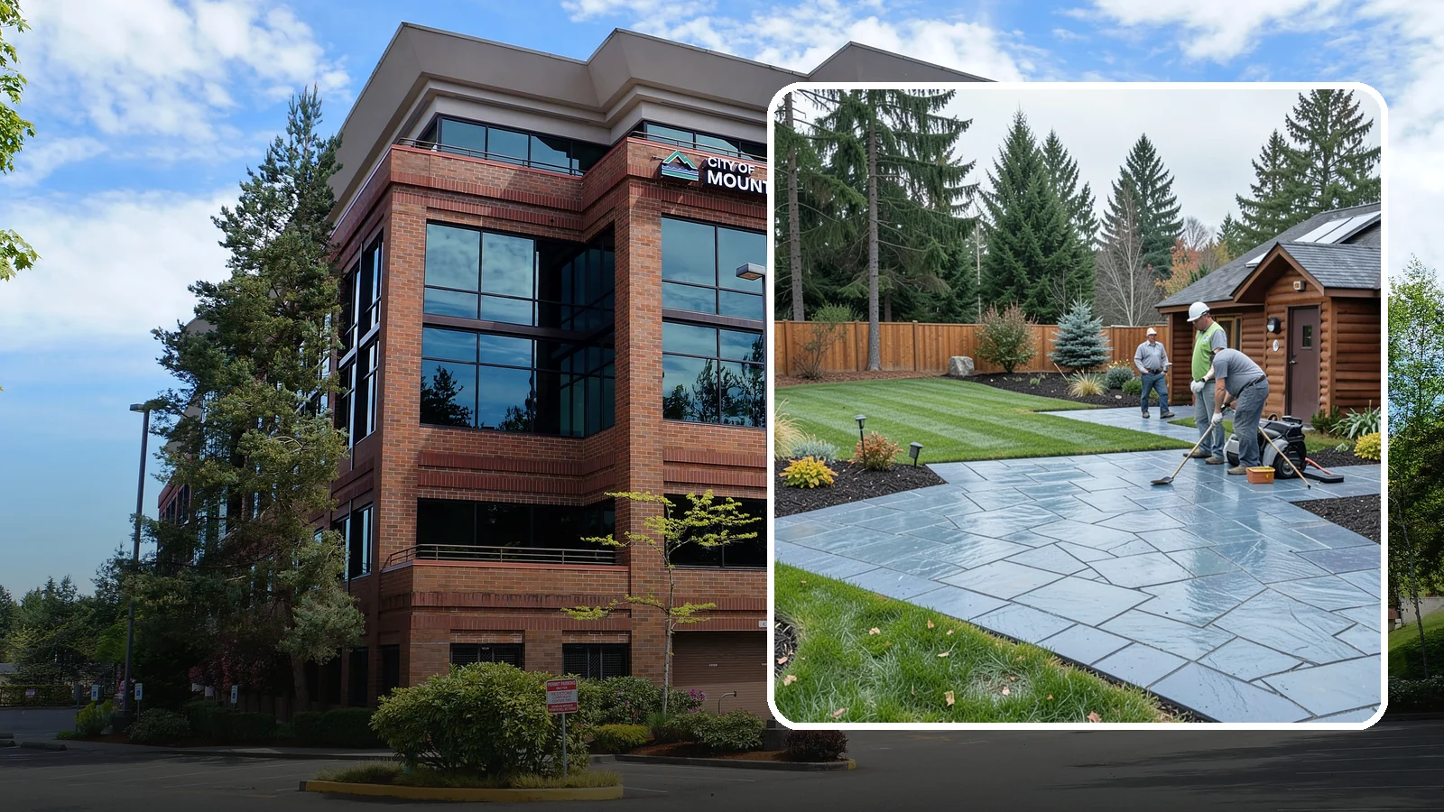 Bluestone Installation in Mountlake Terrace, Snohomish County, WA - Dense blue-gray sandstone pavers with a refined thermal or natural-cleft finish, perfect for elegant Northwest patios and...