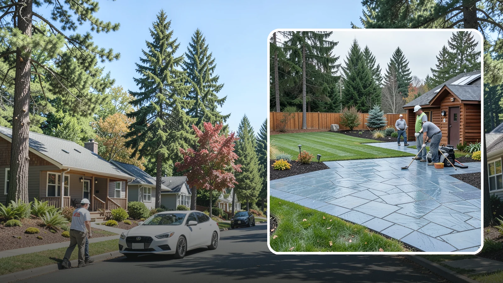 Bluestone Installation in Orting, Pierce County, WA - Dense blue-gray sandstone pavers with a refined thermal or natural-cleft finish, perfect for elegant Northwest patios and...