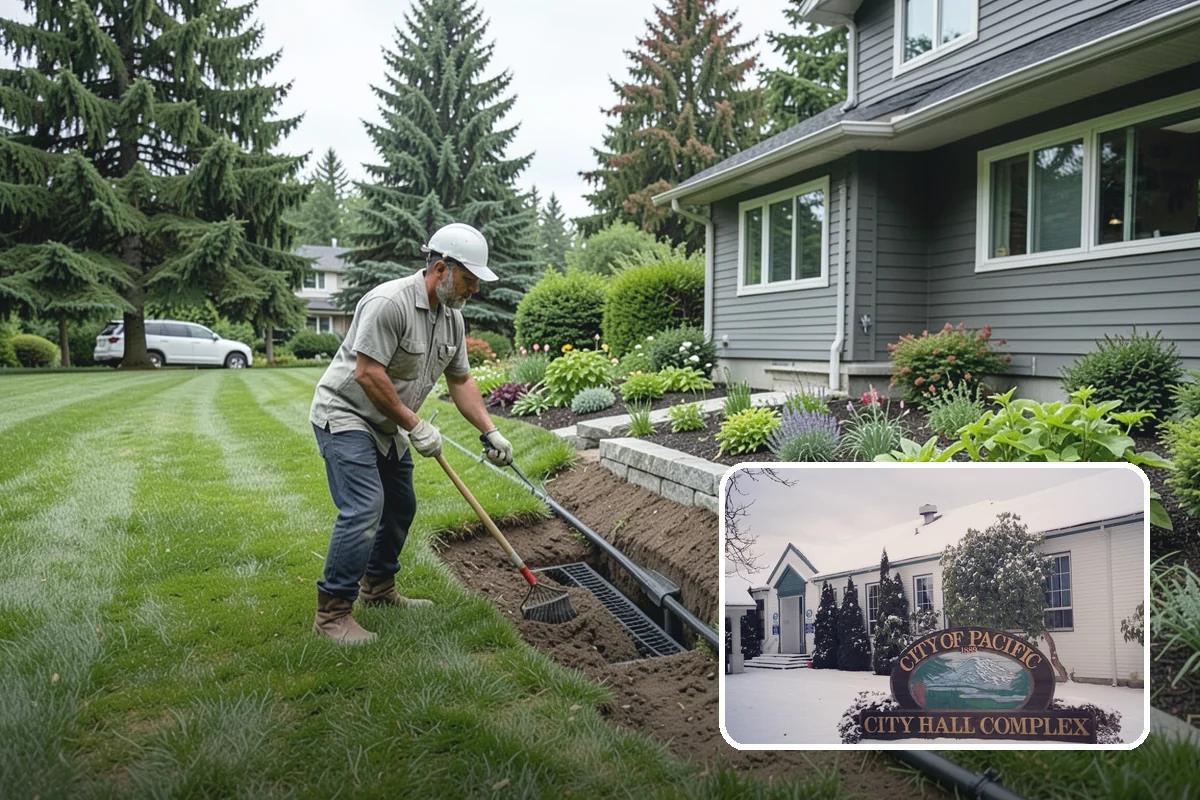 Bluestone Installation in Pacific, King County, WA - Sophisticated blue-gray color that complements evergreens