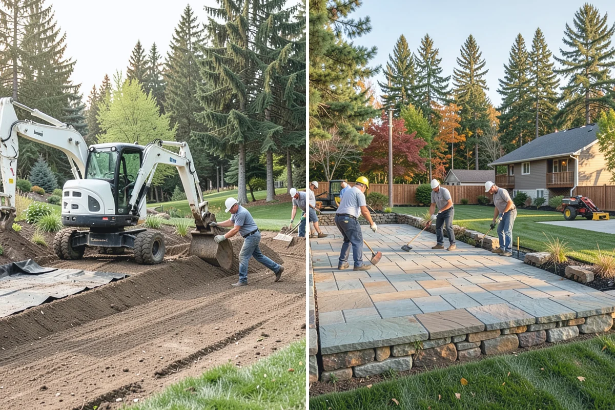 Bluestone Installation in Renton, King County, WA - Confirm layout, finish, and drainage grade