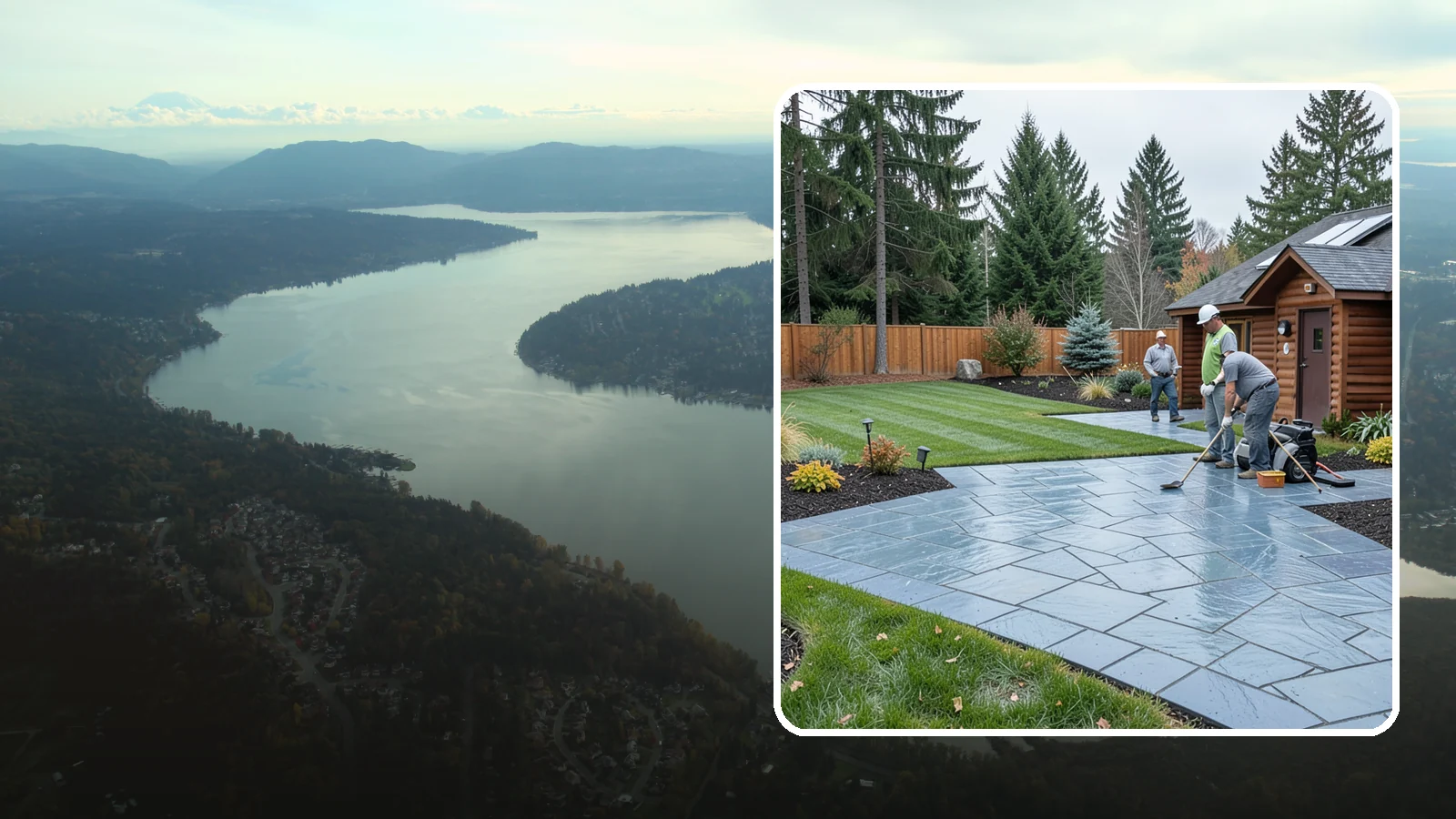 Bluestone Installation in Sammamish, King County, WA - Dense blue-gray sandstone pavers with a refined thermal or natural-cleft finish, perfect for elegant Northwest patios and...