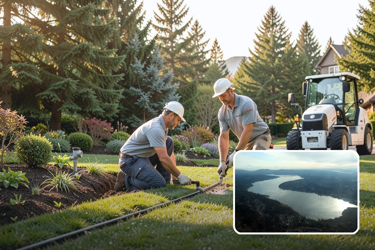 Bluestone Installation in Sammamish, King County, WA - Sophisticated blue-gray color that complements evergreens