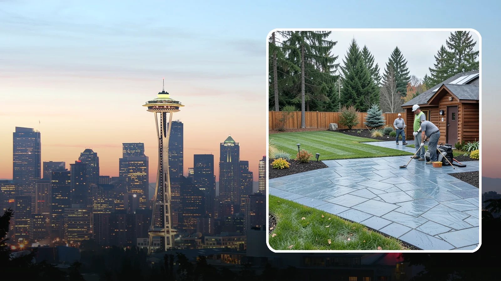 Bluestone Installation in Seattle, King County, WA - Dense blue-gray sandstone pavers with a refined thermal or natural-cleft finish, perfect for elegant Northwest patios and...