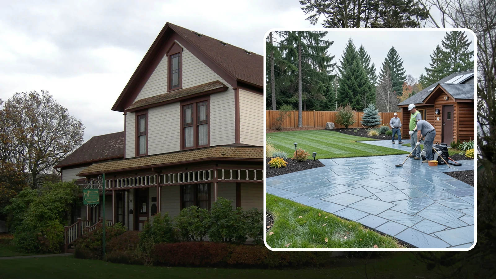 Bluestone Installation in Sumner, Pierce County, WA - Dense blue-gray sandstone pavers with a refined thermal or natural-cleft finish, perfect for elegant Northwest patios and...