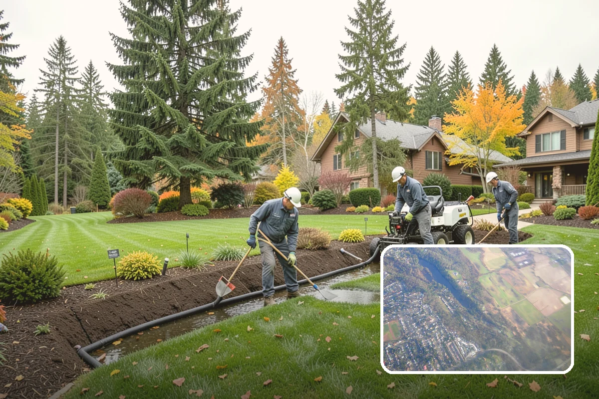 Boulder Placement in Algona, King County, WA - Natural focal points and dramatic scale