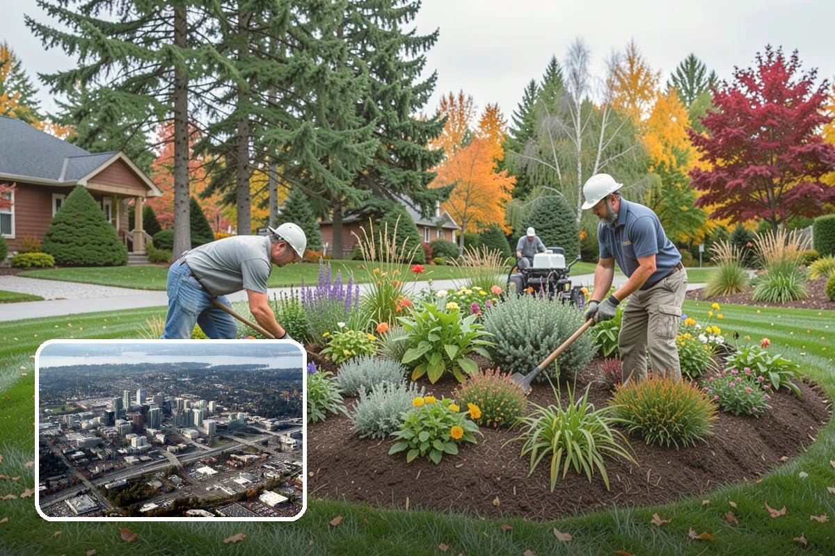 Boulder Placement in Bellevue, King County, WA - Natural focal points and dramatic scale