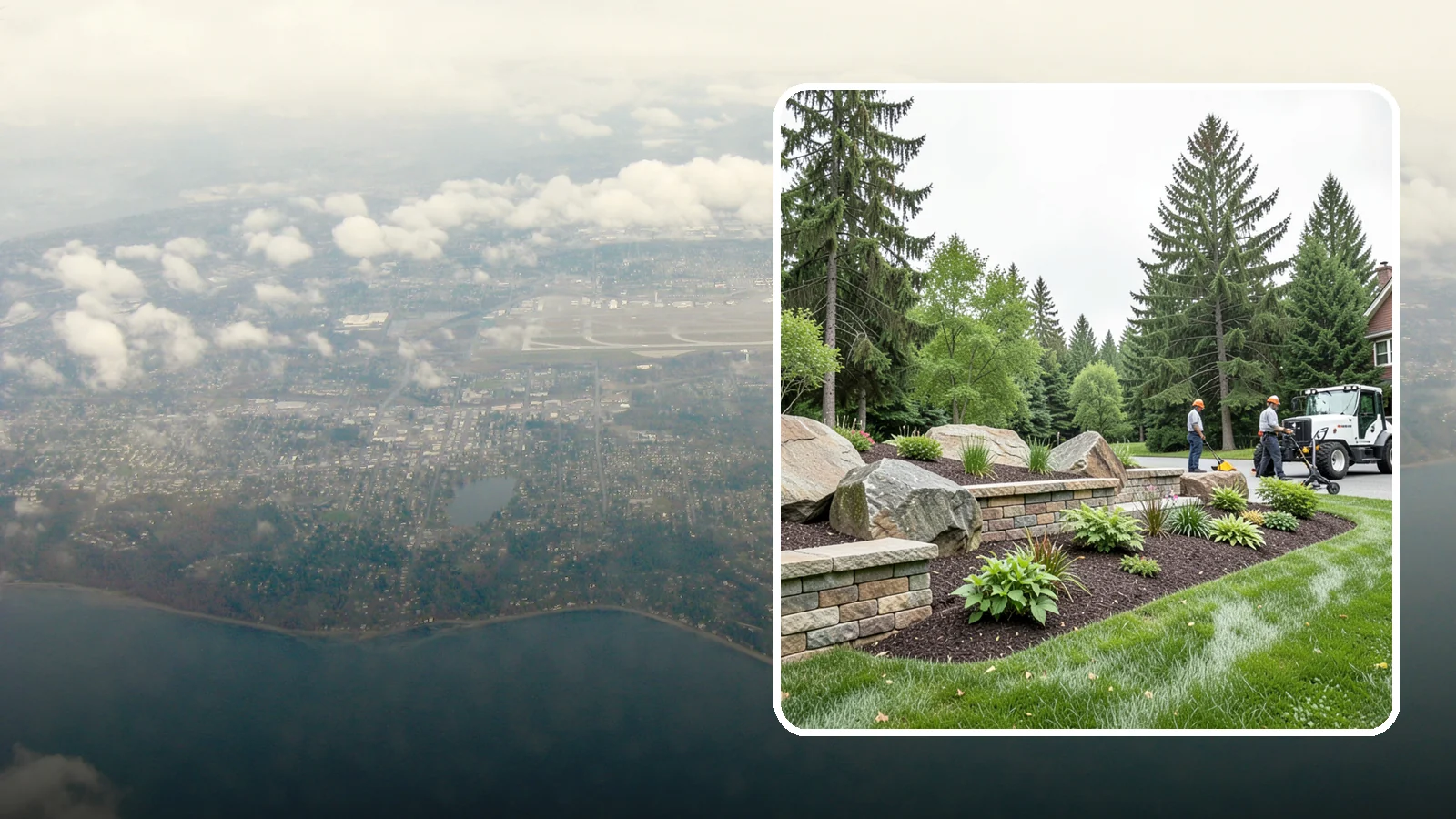 Boulder Placement in Burien, King County, WA - Natural boulders placed as focal points, accents, and functional features in the landscape.
