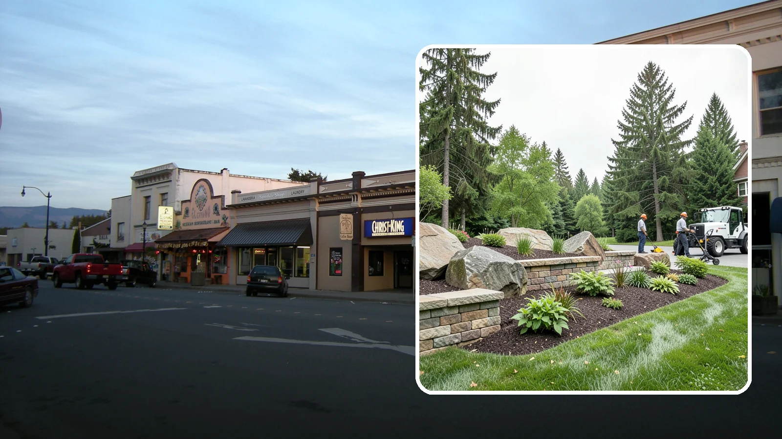 Boulder Placement in Burlington, Skagit County, WA - Natural boulders placed as focal points, accents, and functional features in the landscape.