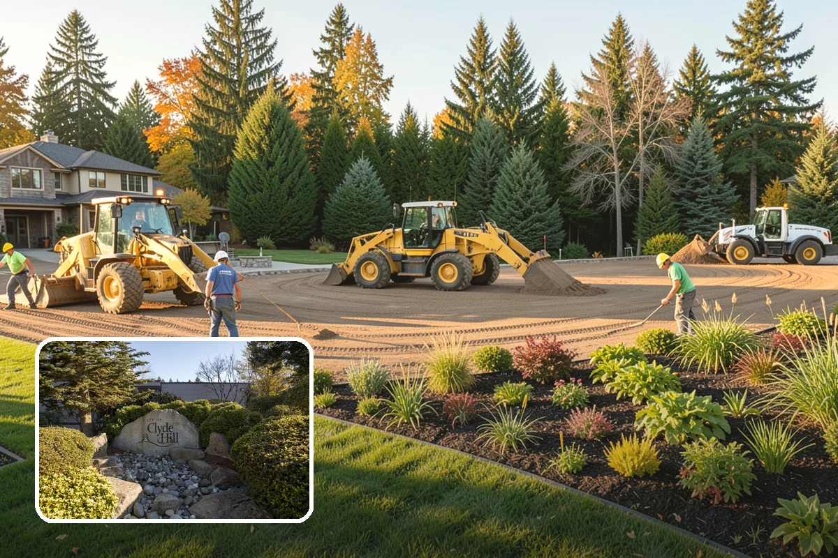 Boulder Placement in Clyde Hill, King County, WA - Natural focal points and dramatic scale