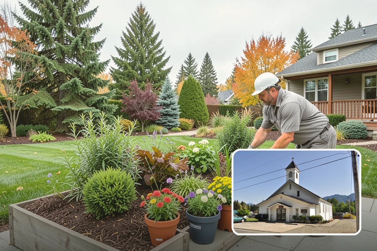 Boulder Placement in Concrete, Skagit County, WA - Natural focal points and dramatic scale