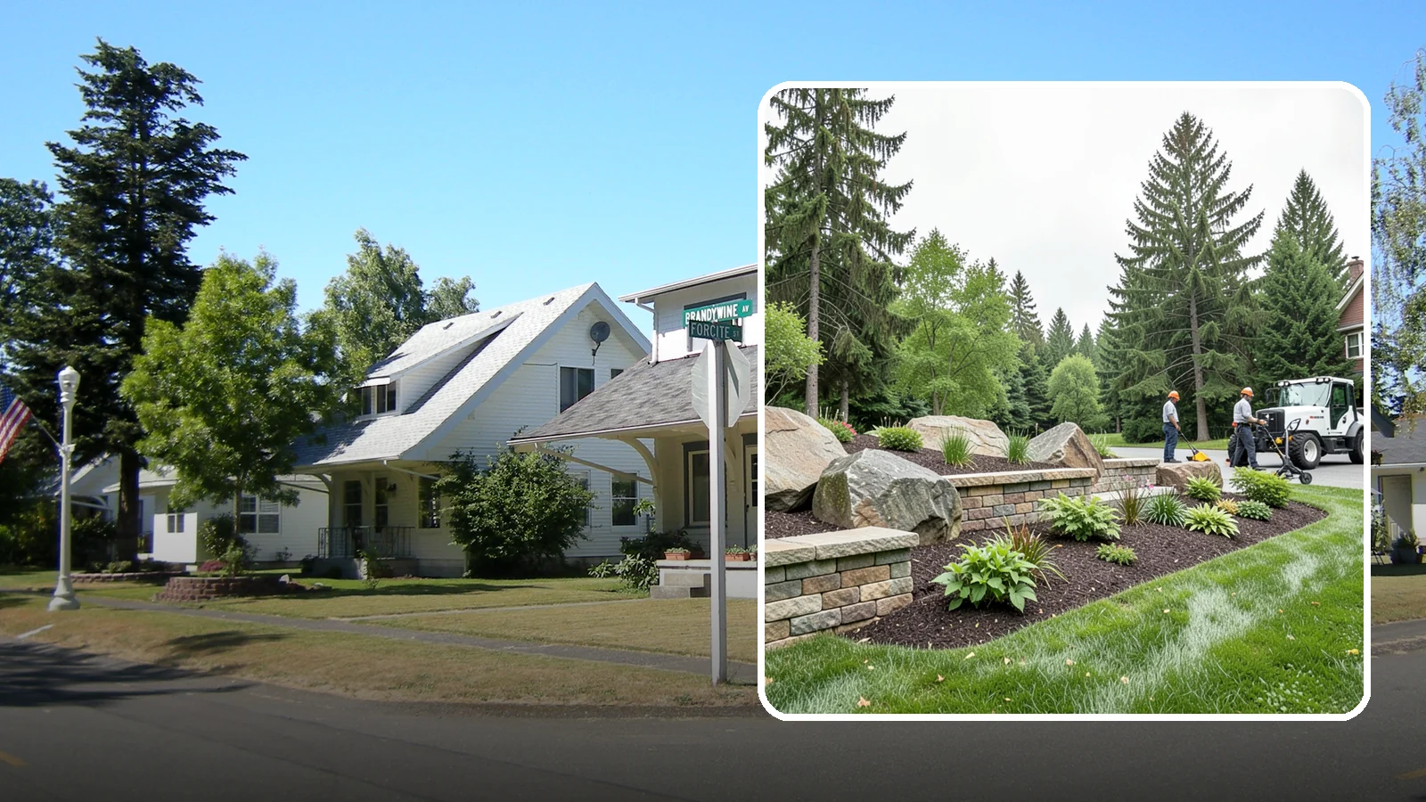 Boulder Placement in DuPont, Pierce County, WA - Natural boulders placed as focal points, accents, and functional features in the landscape.