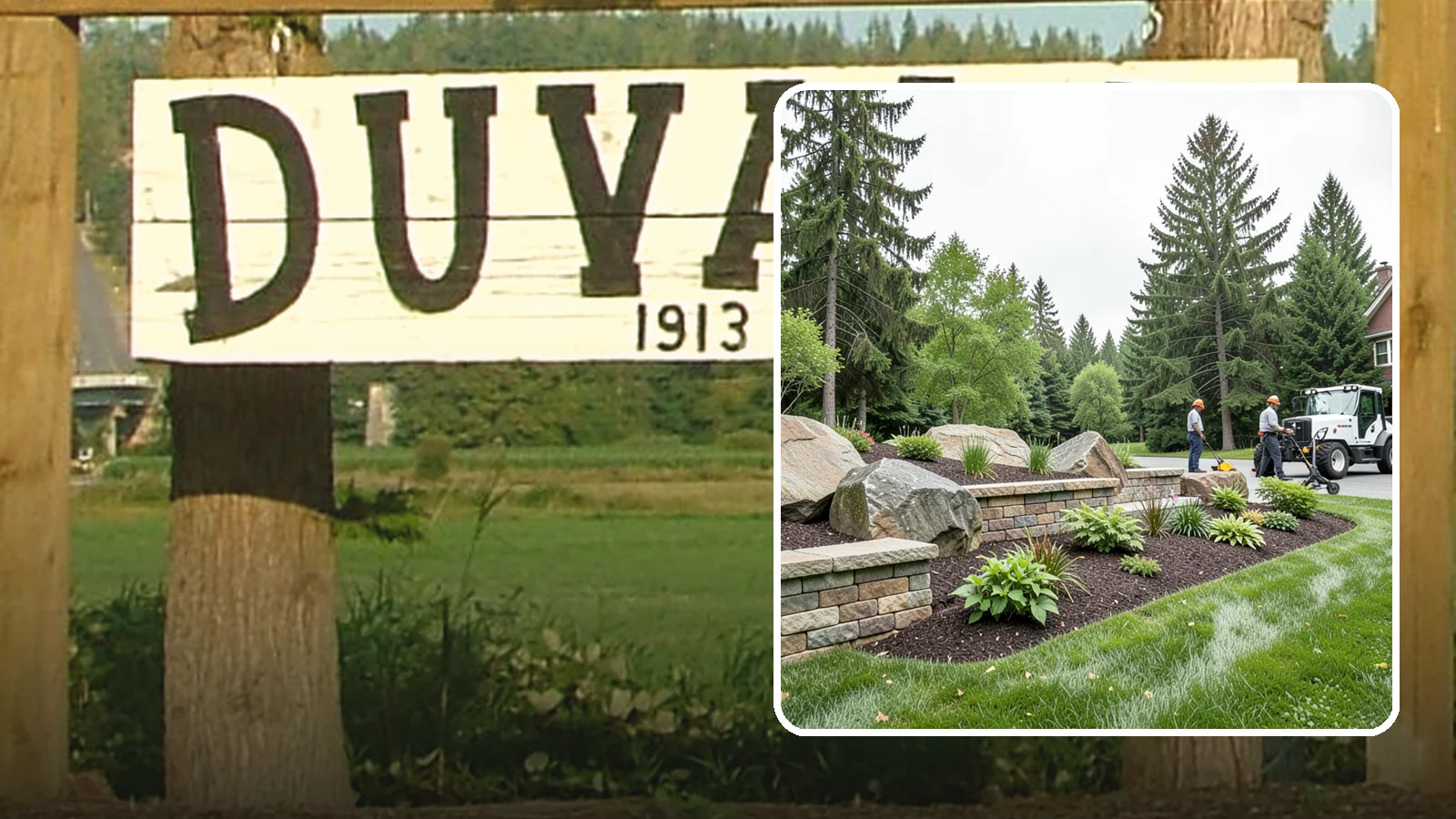 Boulder Placement in Duvall, King County, WA - Natural boulders placed as focal points, accents, and functional features in the landscape.