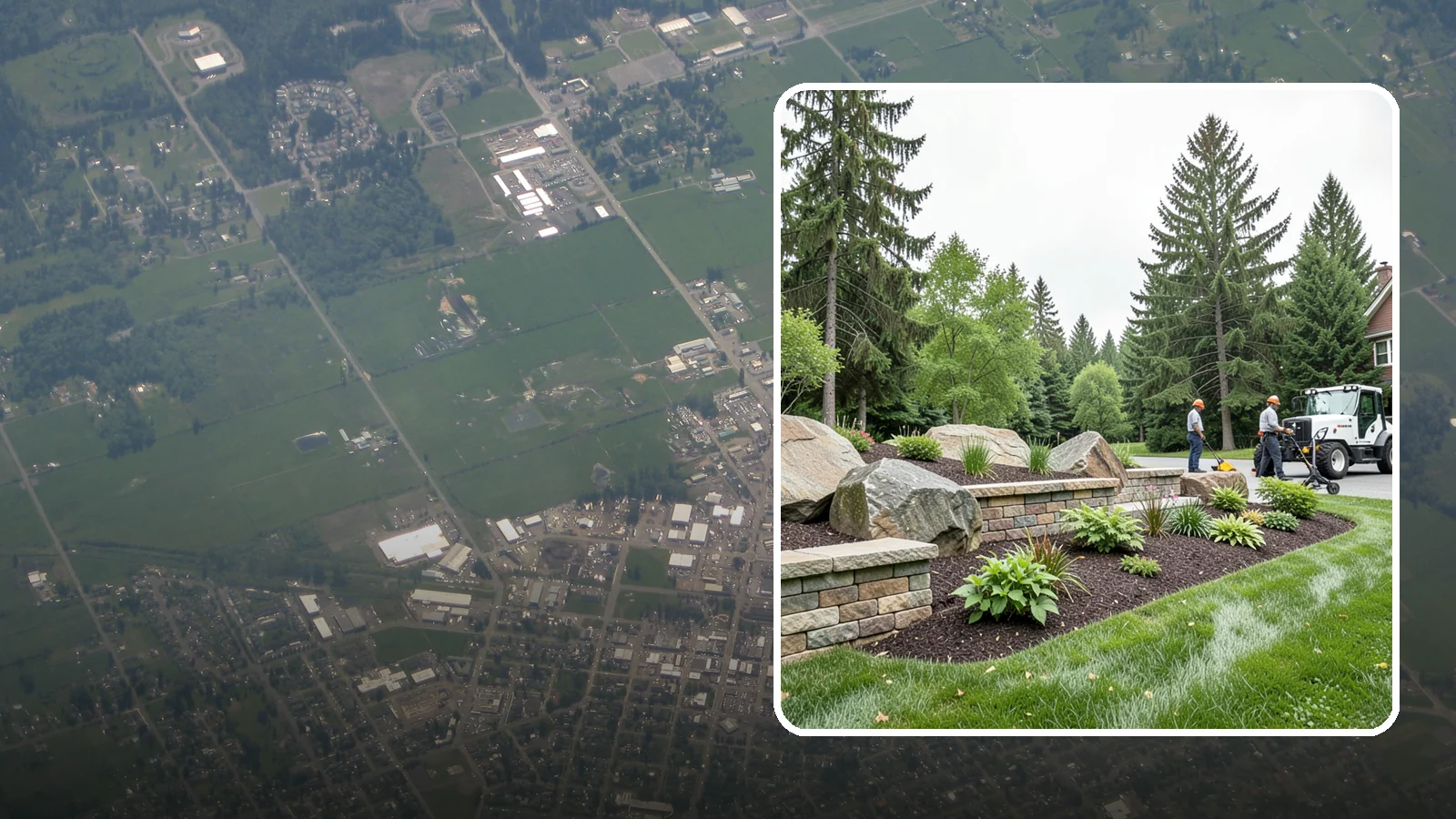 Boulder Placement in Enumclaw, King County, WA - Natural boulders placed as focal points, accents, and functional features in the landscape.