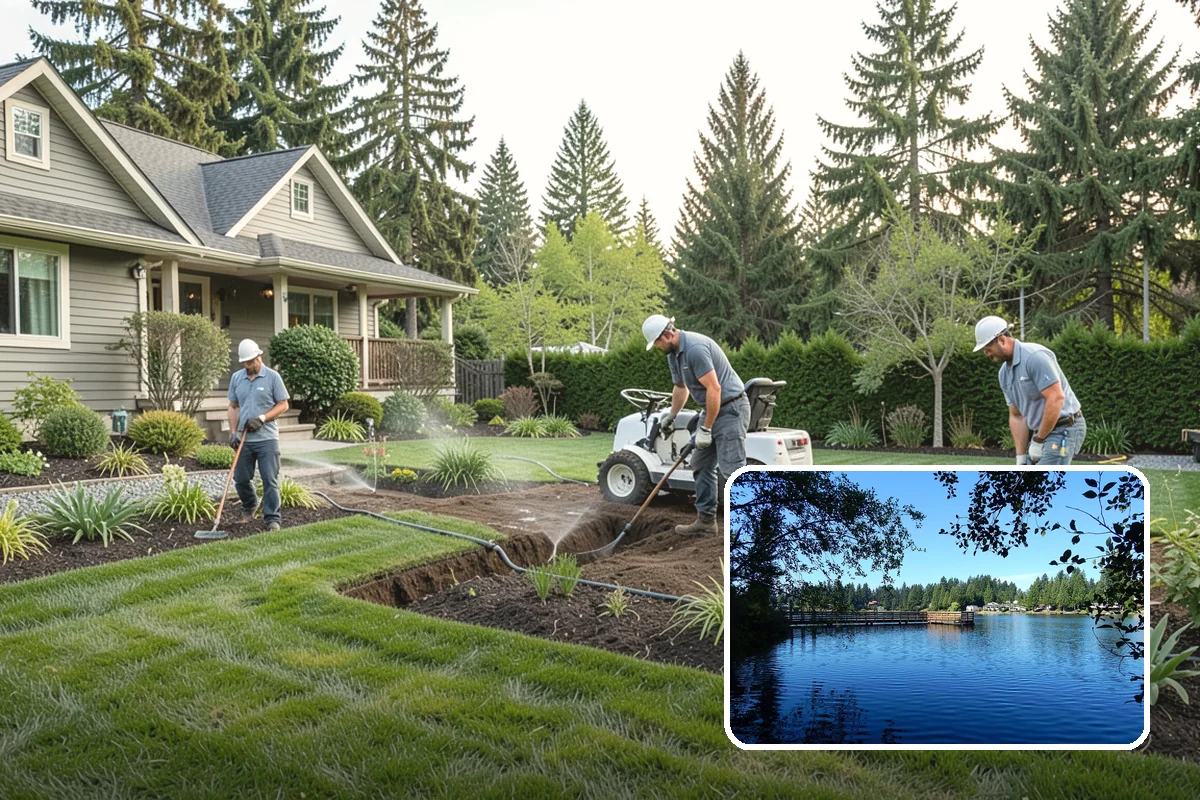 Boulder Placement in Federal Way, King County, WA - Natural focal points and dramatic scale