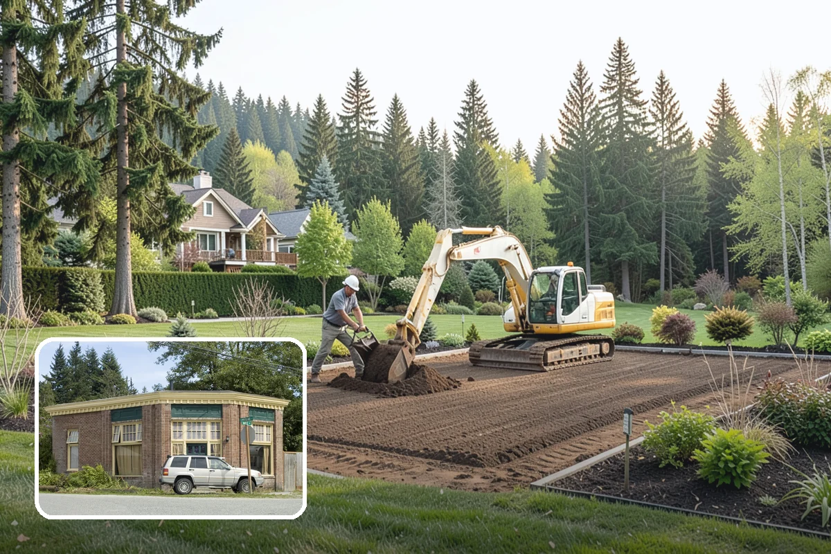 Boulder Placement in Hamilton, Skagit County, WA - Natural focal points and dramatic scale