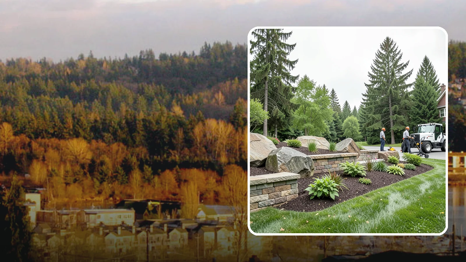 Boulder Placement in Kenmore, King County, WA - Natural boulders placed as focal points, accents, and functional features in the landscape.