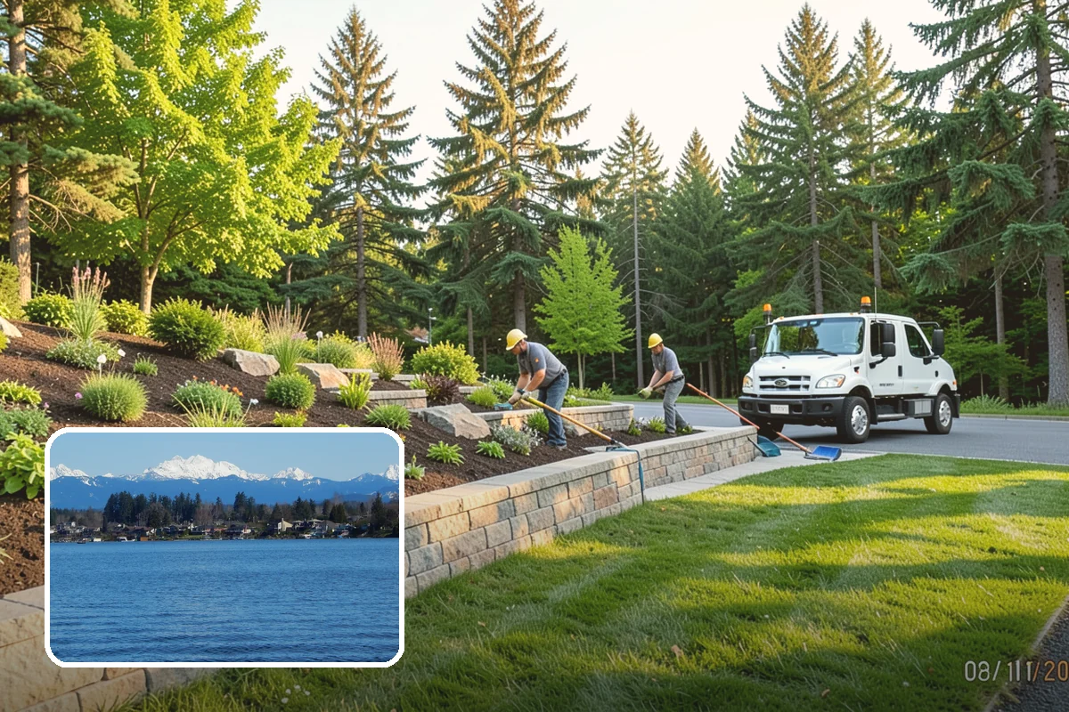 Boulder Placement in Lake Stevens, Snohomish County, WA - Natural focal points and dramatic scale