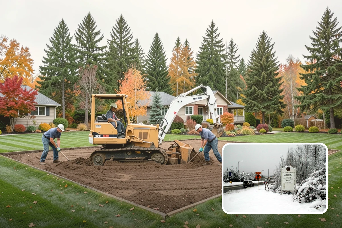 Boulder Placement in Newcastle, King County, WA - Natural focal points and dramatic scale