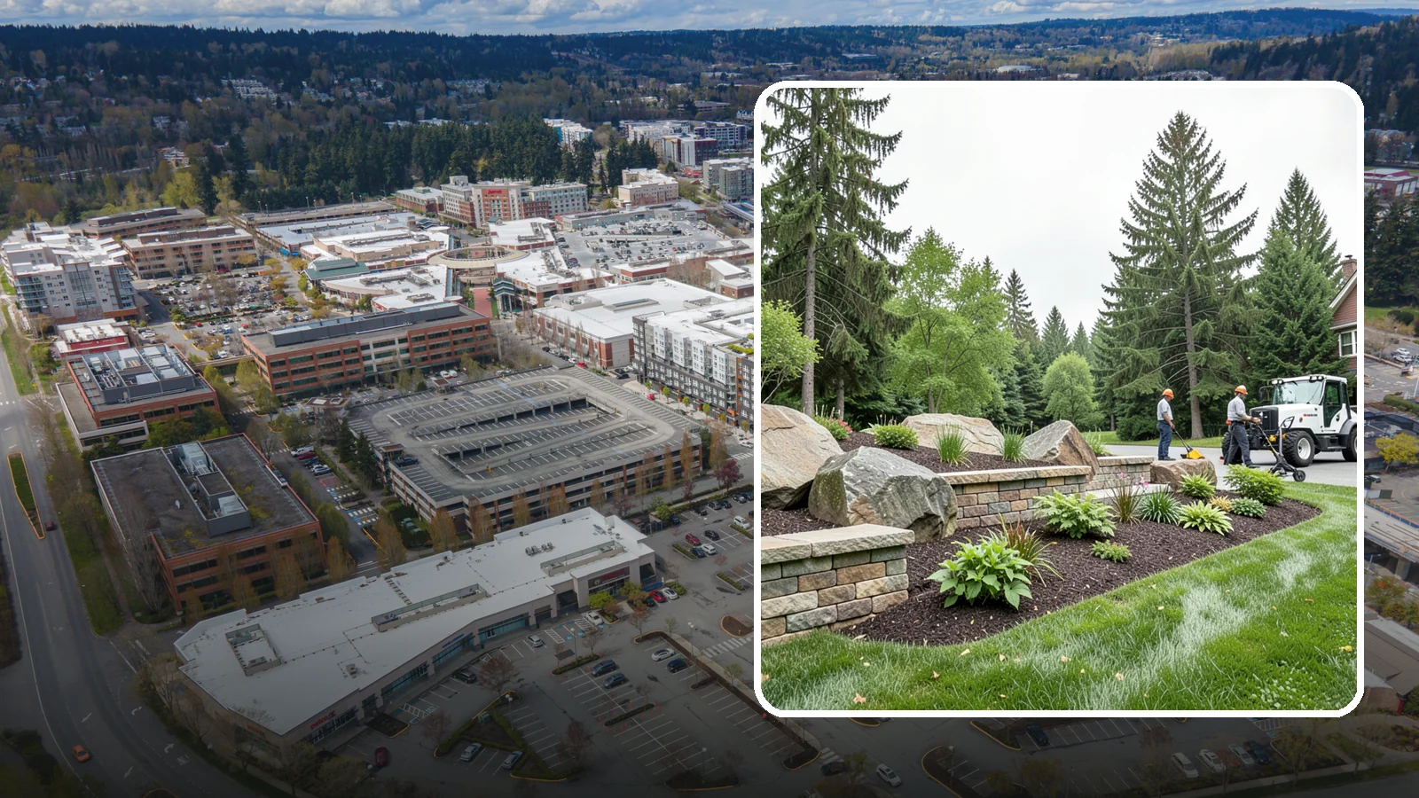 Boulder Placement in Redmond, King County, WA - Natural boulders placed as focal points, accents, and functional features in the landscape.