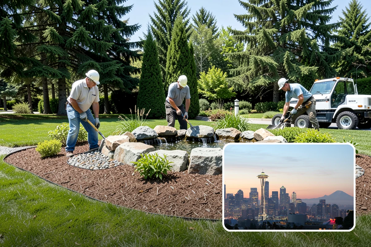 Boulder Placement in Seattle, King County, WA - Natural focal points and dramatic scale