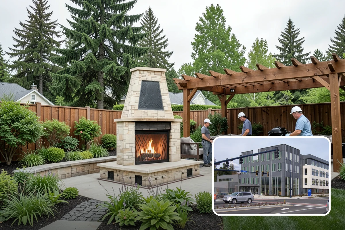 Boulder Placement in Shoreline, King County, WA - Natural focal points and dramatic scale