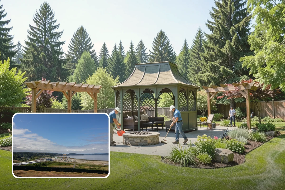 Boulder Placement in University Place, Pierce County, WA - Natural focal points and dramatic scale