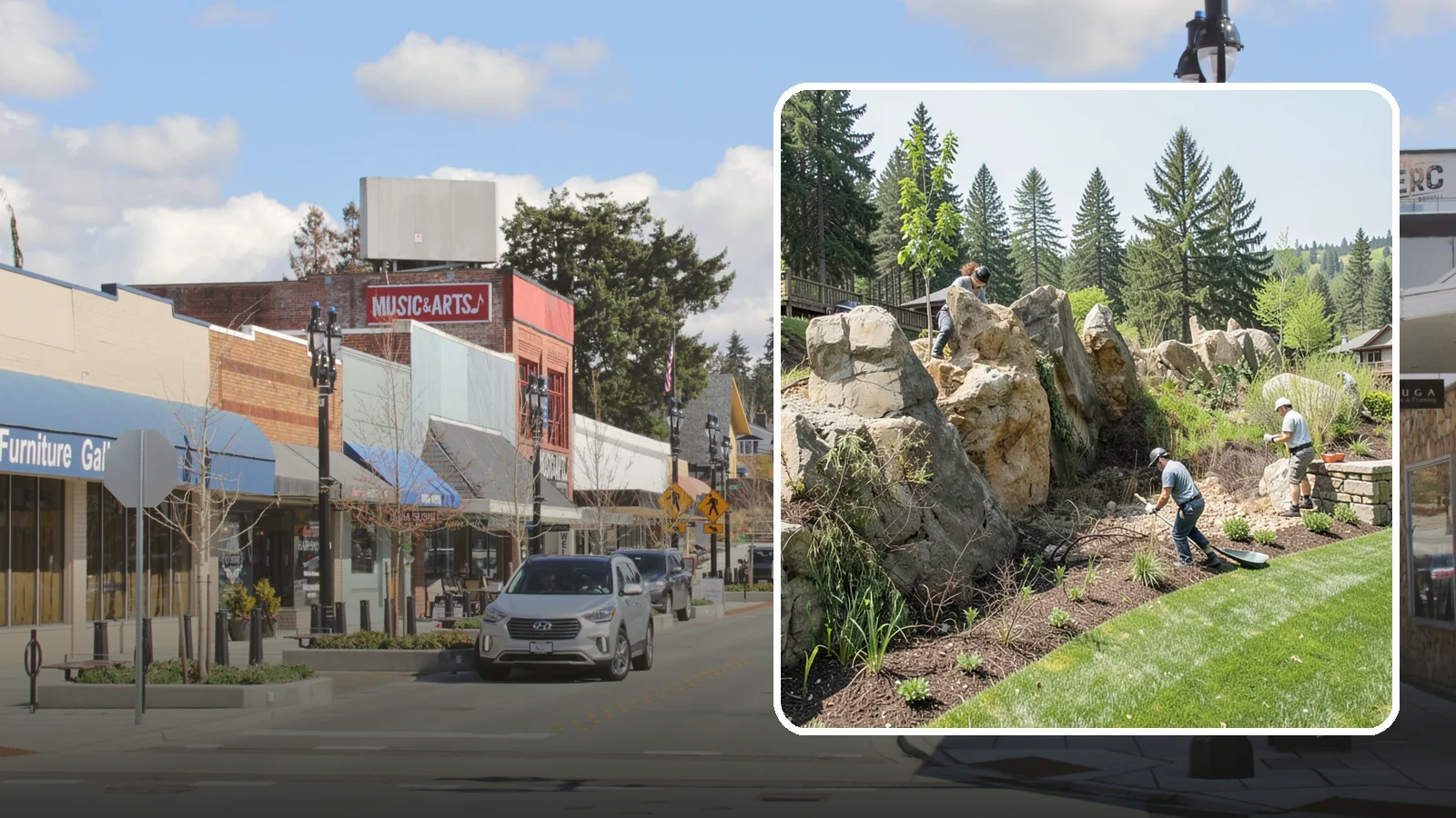 Boulder Retaining Wall in Bothell, King County, WA - A rugged wall of large stacked boulders that stabilizes steep PNW slopes with a bold, naturalistic look and excellent drainage.