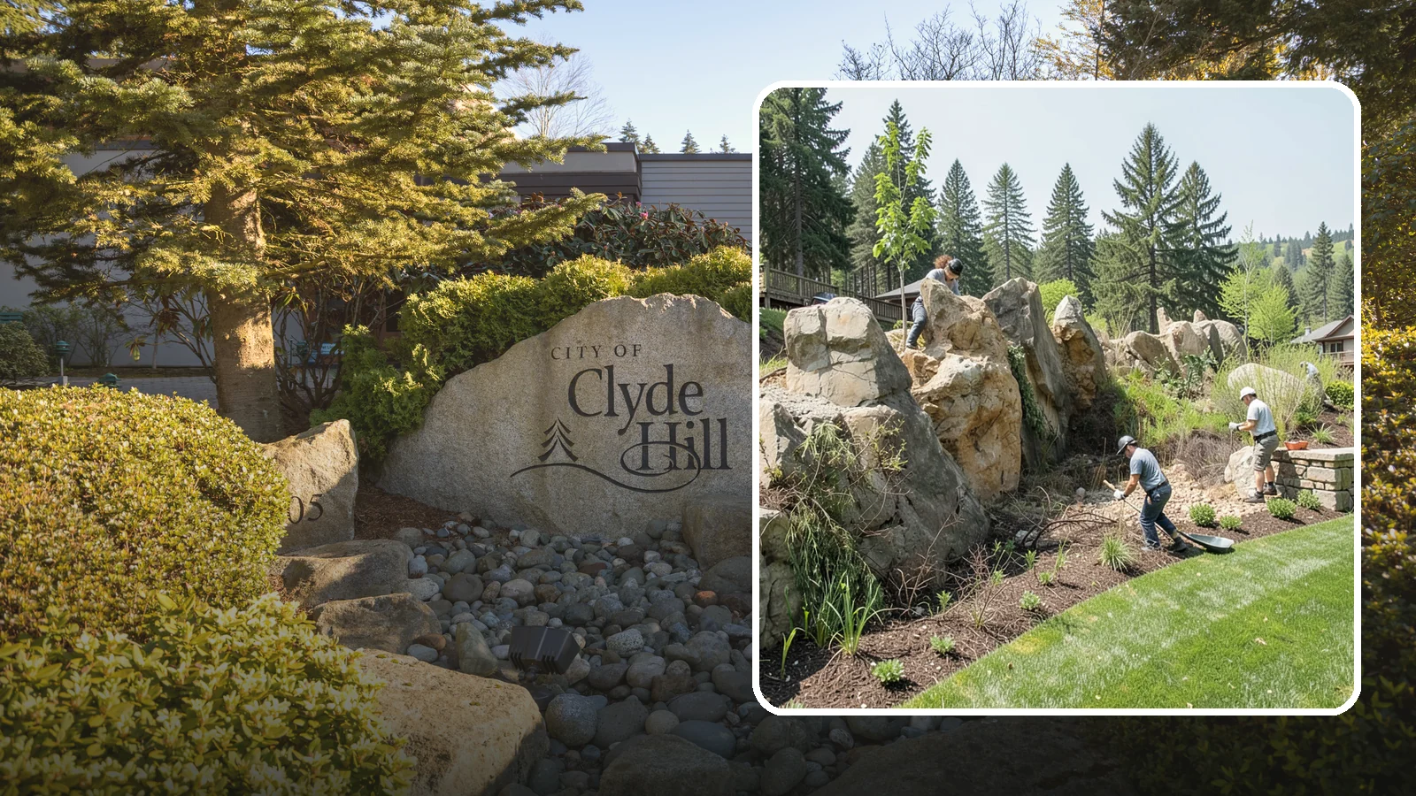 Boulder Retaining Wall in Clyde Hill, King County, WA - A rugged wall of large stacked boulders that stabilizes steep PNW slopes with a bold, naturalistic look and excellent drainage.