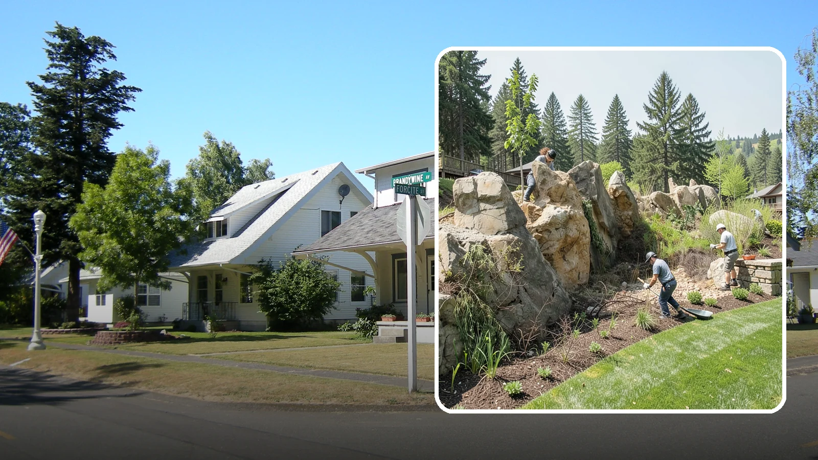 Boulder Retaining Wall in DuPont, Pierce County, WA - A rugged wall of large stacked boulders that stabilizes steep PNW slopes with a bold, naturalistic look and excellent drainage.
