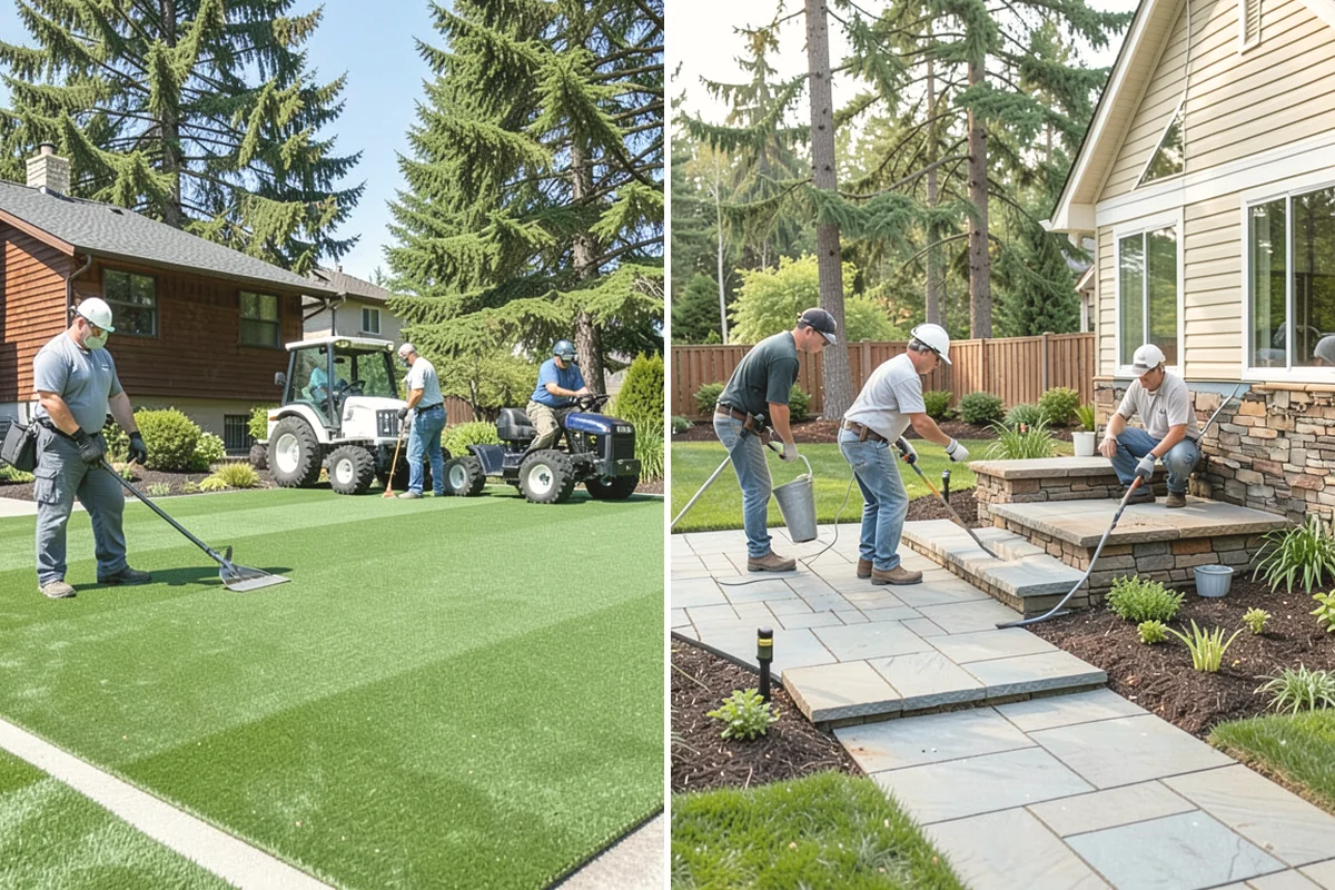 Boulder Retaining Wall in Edgewood, Pierce County, WA - Excavate and bench the slope