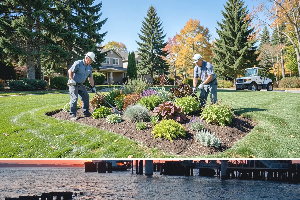 Boulder Retaining Wall in Edmonds, Snohomish County, WA - Best placed in drier spring-through-fall conditions when heavy equipment can work the slope without churning saturated PNW soil.