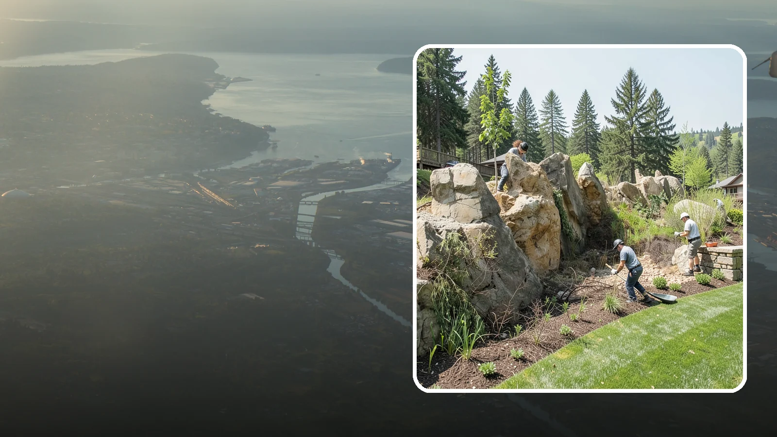Boulder Retaining Wall in Fife, Pierce County, WA - A rugged wall of large stacked boulders that stabilizes steep PNW slopes with a bold, naturalistic look and excellent drainage.