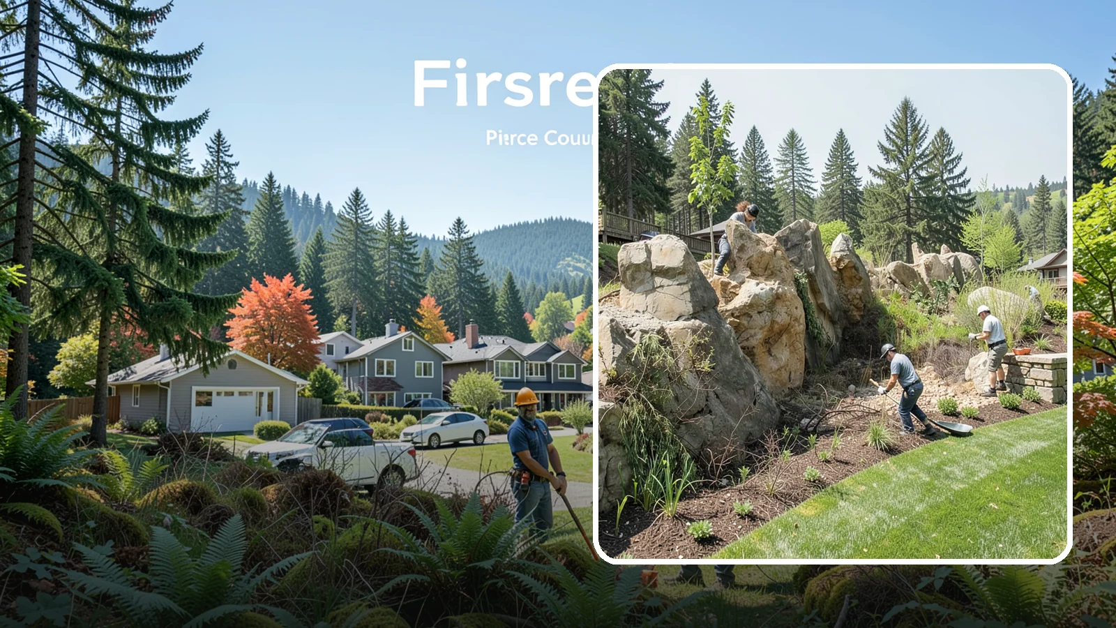 Boulder Retaining Wall in Fircrest, Pierce County, WA - A rugged wall of large stacked boulders that stabilizes steep PNW slopes with a bold, naturalistic look and excellent drainage.