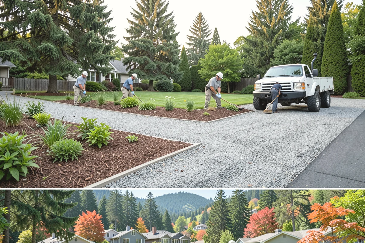 Boulder Retaining Wall in Fircrest, Pierce County, WA - Best placed in drier spring-through-fall conditions when heavy equipment can work the slope without churning saturated PNW soil.