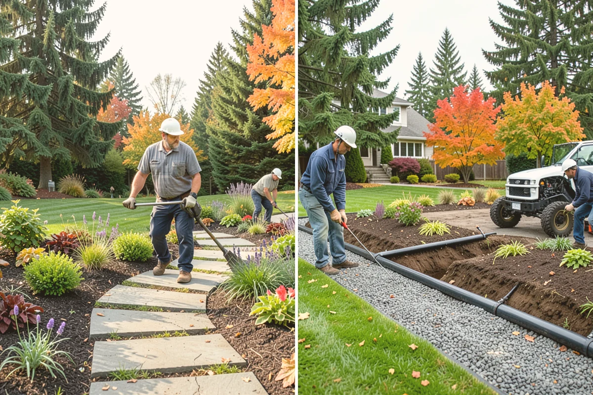 Boulder Retaining Wall in Kirkland, King County, WA - Excavate and bench the slope