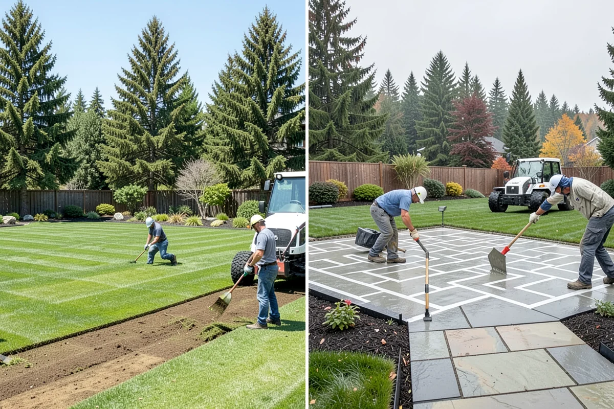 Boulder Retaining Wall in Lake Forest Park, King County, WA - Excavate and bench the slope