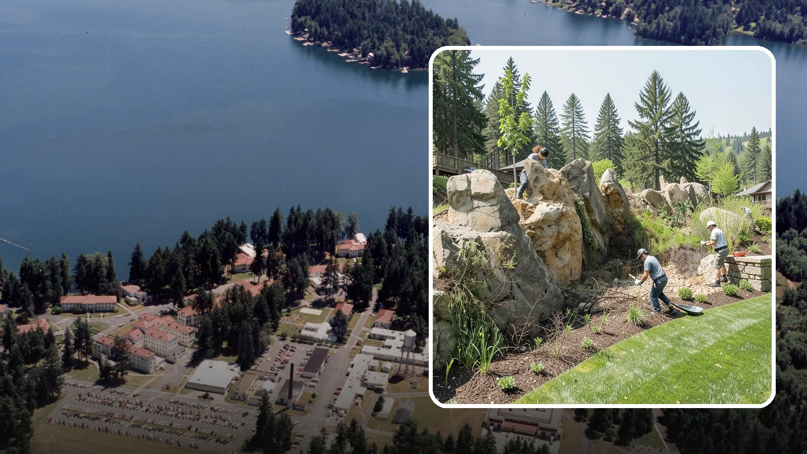Boulder Retaining Wall in Lakewood, Pierce County, WA - A rugged wall of large stacked boulders that stabilizes steep PNW slopes with a bold, naturalistic look and excellent drainage.