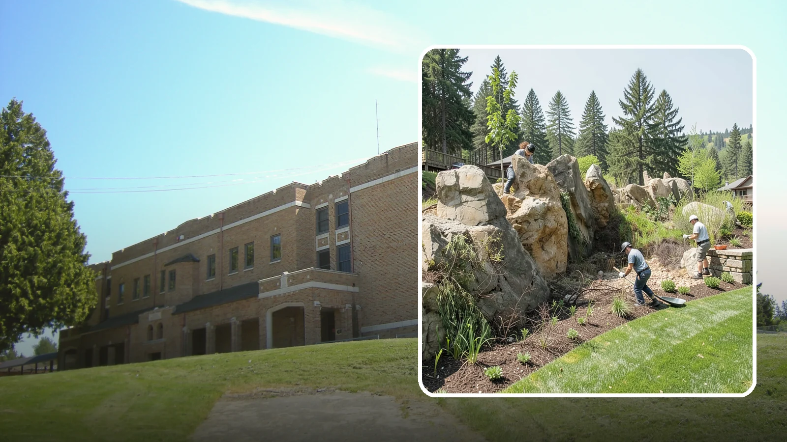Boulder Retaining Wall in Maple Valley, King County, WA - A rugged wall of large stacked boulders that stabilizes steep PNW slopes with a bold, naturalistic look and excellent drainage.