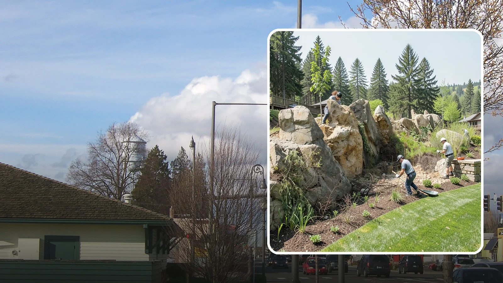 Boulder Retaining Wall in Marysville, Snohomish County, WA - A rugged wall of large stacked boulders that stabilizes steep PNW slopes with a bold, naturalistic look and excellent drainage.