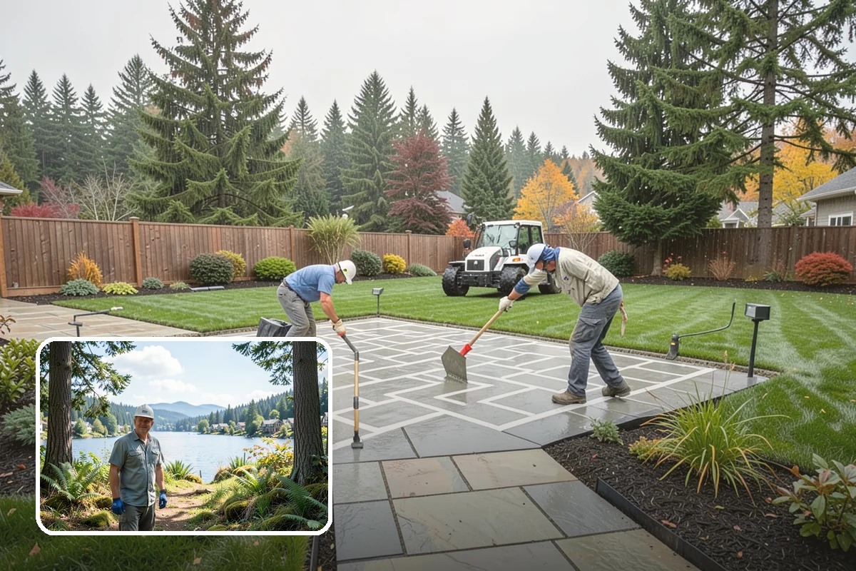 Boulder Retaining Wall in Milton, King County, WA - Excellent free-draining performance in wet climates