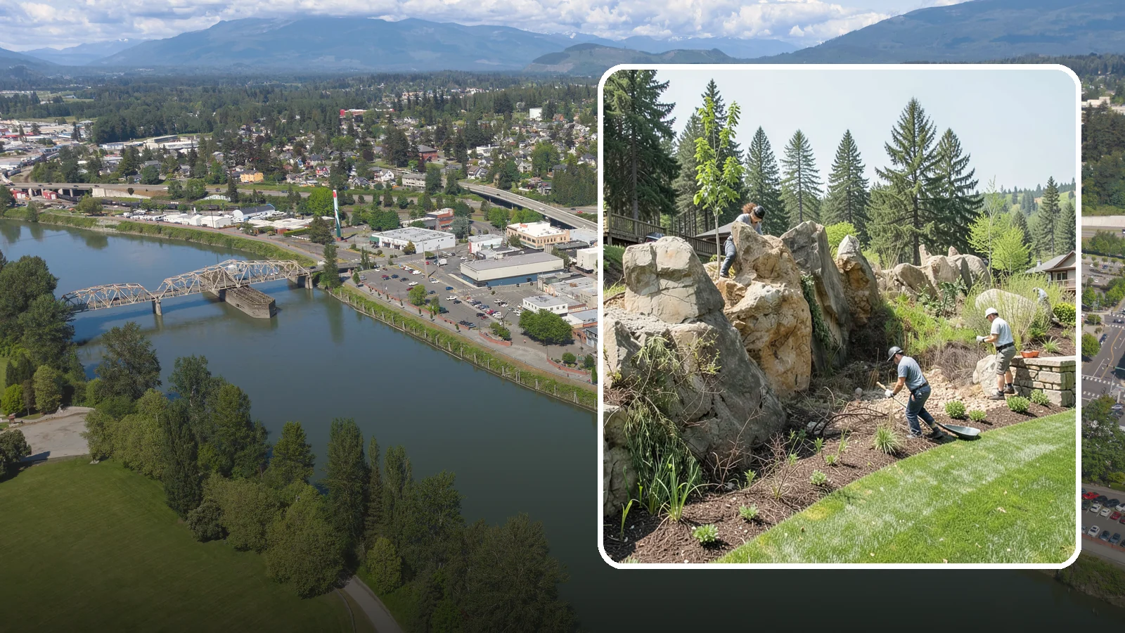 Boulder Retaining Wall in Mount Vernon, Skagit County, WA - A rugged wall of large stacked boulders that stabilizes steep PNW slopes with a bold, naturalistic look and excellent drainage.
