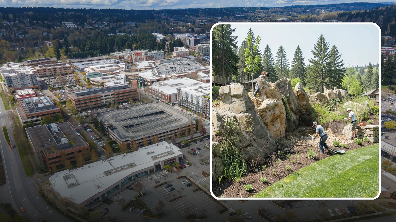 Boulder Retaining Wall in Redmond, King County, WA - A rugged wall of large stacked boulders that stabilizes steep PNW slopes with a bold, naturalistic look and excellent drainage.