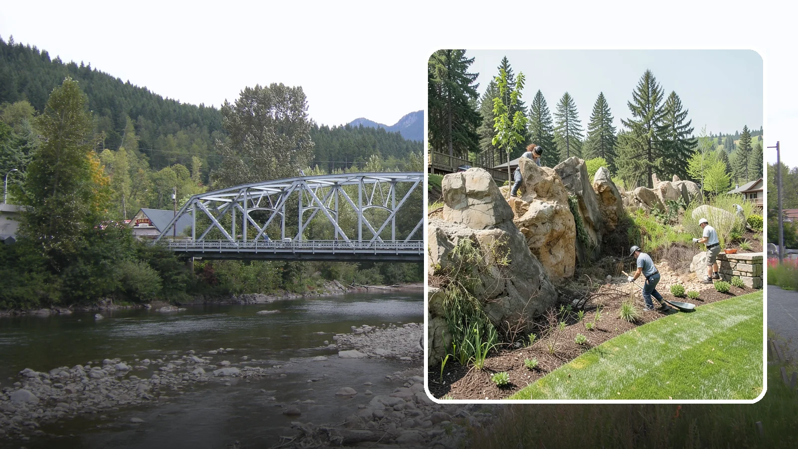 Boulder Retaining Wall in Skykomish, King County, WA - A rugged wall of large stacked boulders that stabilizes steep PNW slopes with a bold, naturalistic look and excellent drainage.