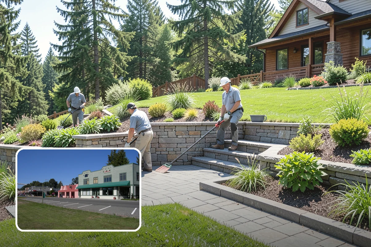 Boulder Retaining Wall in Snoqualmie, King County, WA - Excellent free-draining performance in wet climates