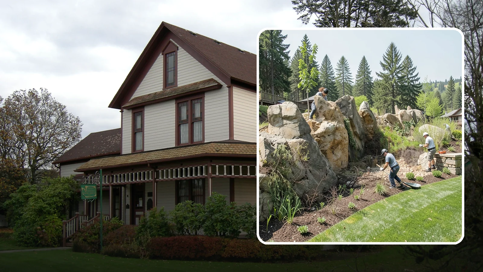 Boulder Retaining Wall in Sumner, Pierce County, WA - A rugged wall of large stacked boulders that stabilizes steep PNW slopes with a bold, naturalistic look and excellent drainage.